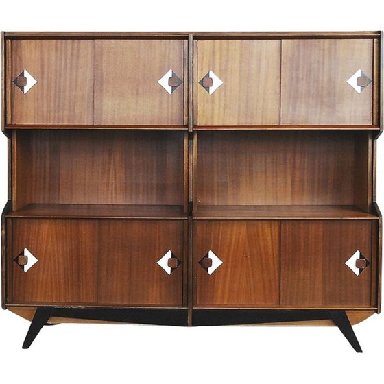 Image 1 of Vintage scandinavisch highboard in teakhout 1950