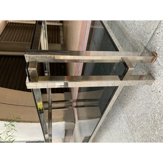 Image 1 of Vintage salontafel met dubbel bovenblad van Jacques Adnet, 1980