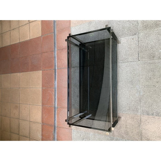 Image 1 of Vintage salontafel met dubbel bovenblad van Jacques Adnet, 1980