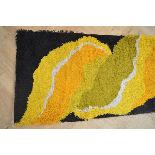 Multicolor vintage tapis, Norvege 1960