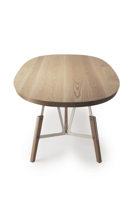 Massief Eiken tafel 280 cm, ontwerp Alfredo Häberli voor Quodes