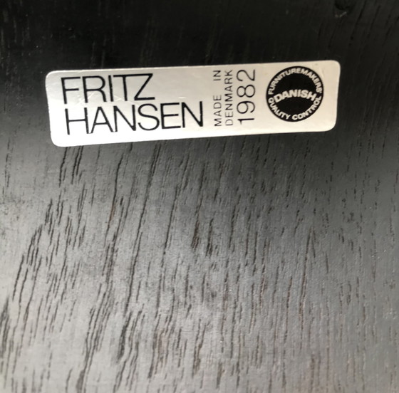 Image 1 of 6x Vintage Fritz Hansen vlinderstoelen zwart