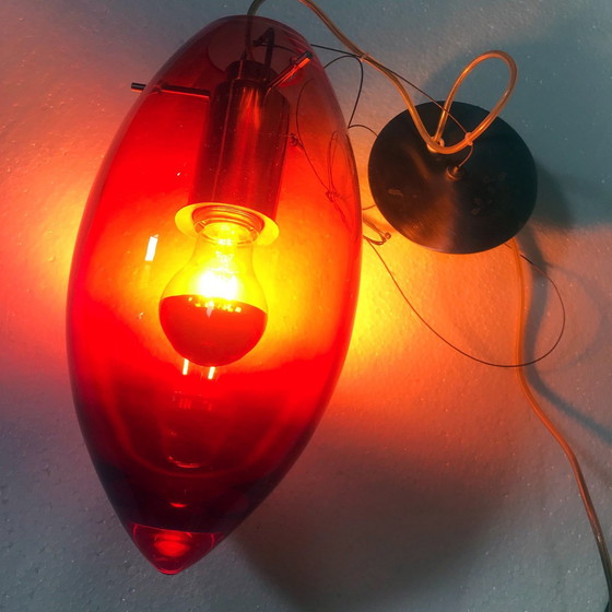 Image 1 of Vintage hanglamp - Goccia Di Sangue - Handgemaakt glas - Murano - 1980