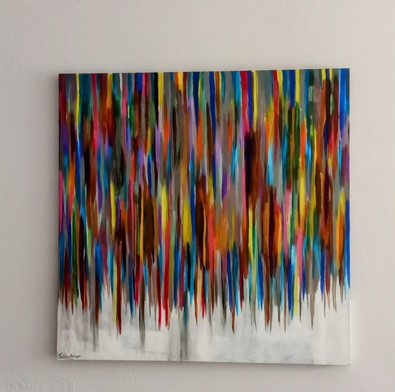 Image 1 of Tineke van Steenbergen - "Hanging Colours" nieuw schilderij