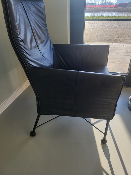 Montis Charly Fauteuil In Zwart Leer