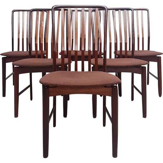 Image 1 of Set van 6 vintage teakhouten stoelen van Svend Aage Madsen, Denemarken