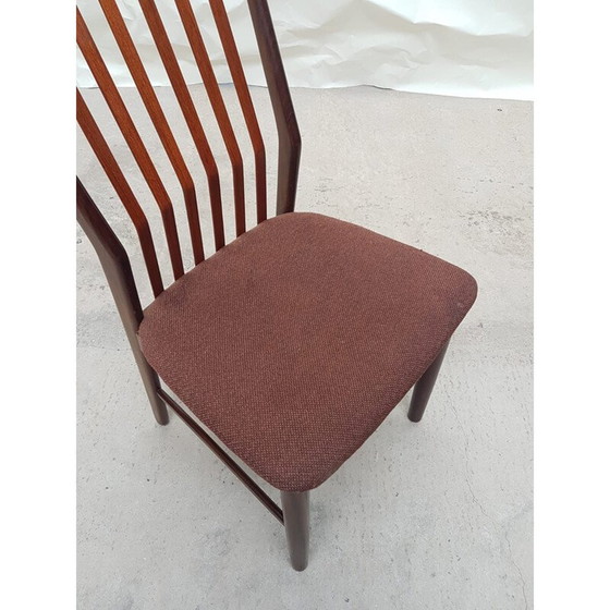 Image 1 of Set van 6 vintage teakhouten stoelen van Svend Aage Madsen, Denemarken