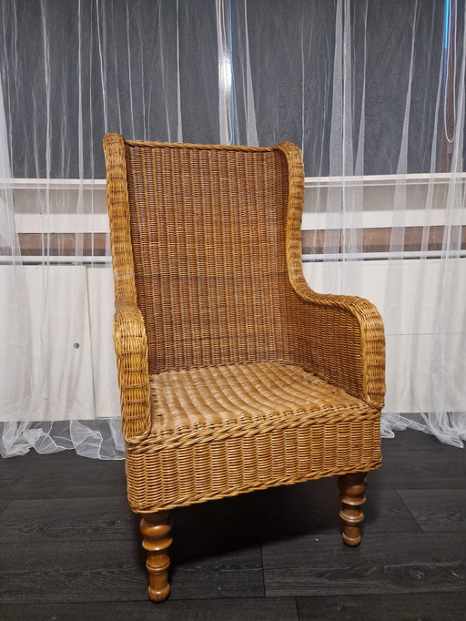 Vintage Rotan Fauteuil