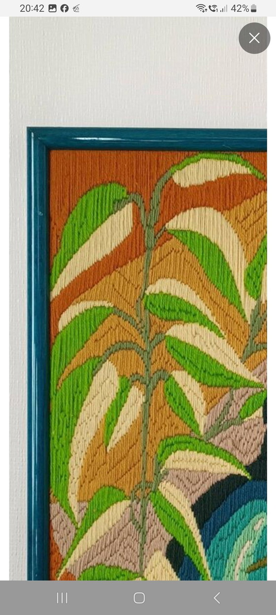 Image 1 of Vintage wollen wandtapijt Geneviève Salivanof