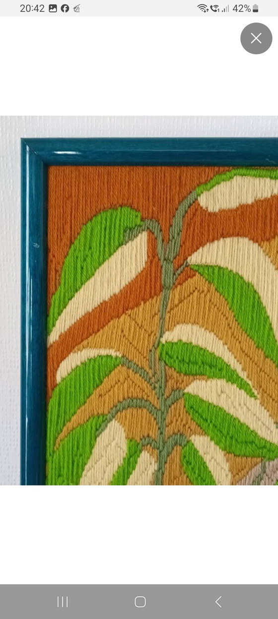 Image 1 of Vintage wollen wandtapijt Geneviève Salivanof