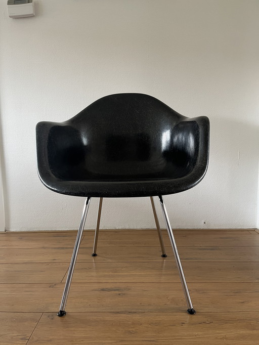 Vintage zwarte DAX fauteuil van glasvezel