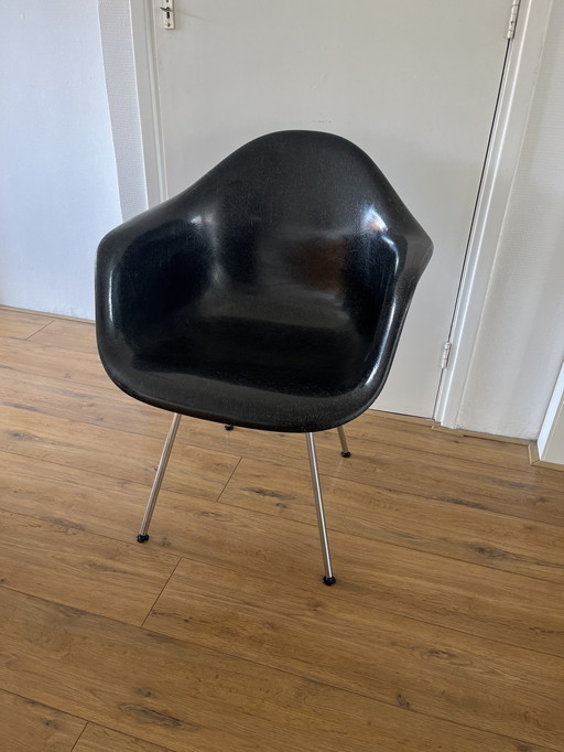 Vintage zwarte DAX fauteuil van glasvezel