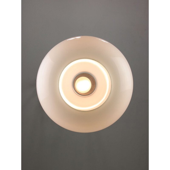 Image 1 of Vintage hanglamp van messing en opaline glas, Italië