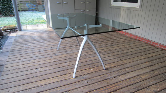 Image 1 of 5 Leder"Arrben"Stoelen + Rolf Benz Tafel