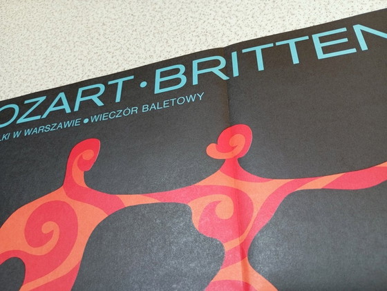 Image 1 of Hubert Hilscher - Mozart Britten Kilar Ballet Litho Poster 1978