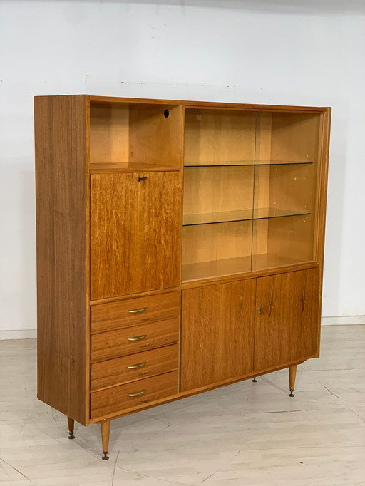 Mid Century hoge kast woonkamer vintage