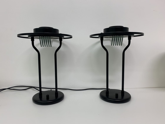 Image 1 of Set Of 2 Minimalist Post Modern Table Lamps, 1980’S