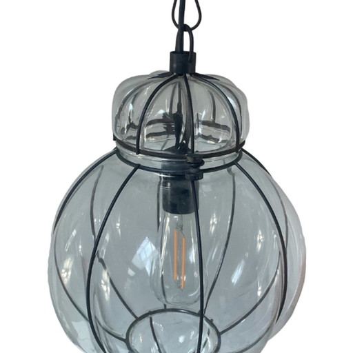 Venitiaanse hanglamp - Handgemaakt geblazen glas - Vintage