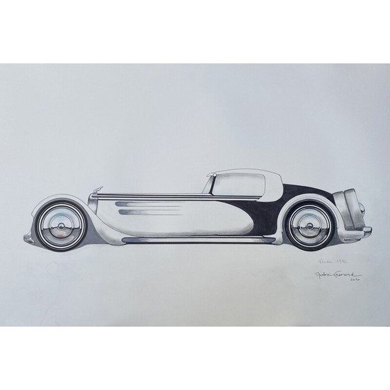 Image 1 of Vintage tekening "Étude 1932" van André Ferrand, 2010