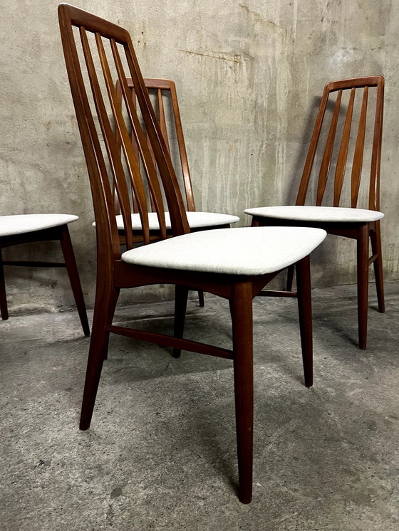 Image 1 of 4X Teakhouten stoelen Mod. Eva Von Koefoed Hoornslet jaren 70