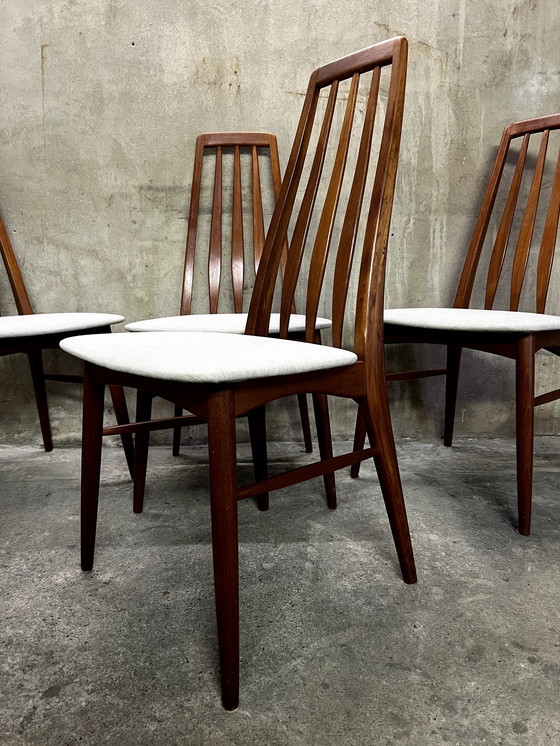 Image 1 of 4X Teakhouten stoelen Mod. Eva Von Koefoed Hoornslet jaren 70