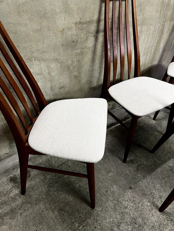 Image 1 of 4X Teakhouten stoelen Mod. Eva Von Koefoed Hoornslet jaren 70