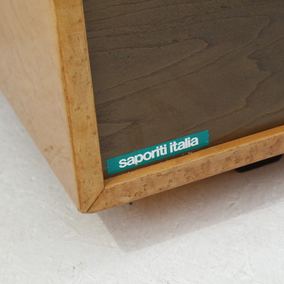 Image 1 of Birdseye esdoorn salontafel door Giovanni Offredi voor Saporiti Italia, 1975