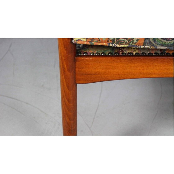 Image 1 of Mid century rozenhout en veelkleurige stoffen fauteuil van Gote Mobler