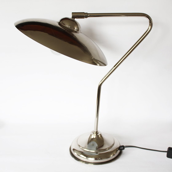 Image 1 of Bauhaus verchroomde lamp uit het ruimte tijdperk