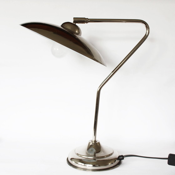 Image 1 of Bauhaus verchroomde lamp uit het ruimte tijdperk