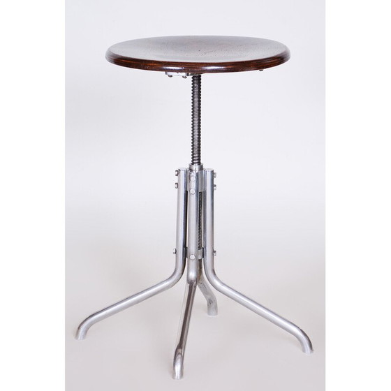 Image 1 of Vintage beukenhouten draaibare pianokruk van Mücke Melder, Tsjechië 1930