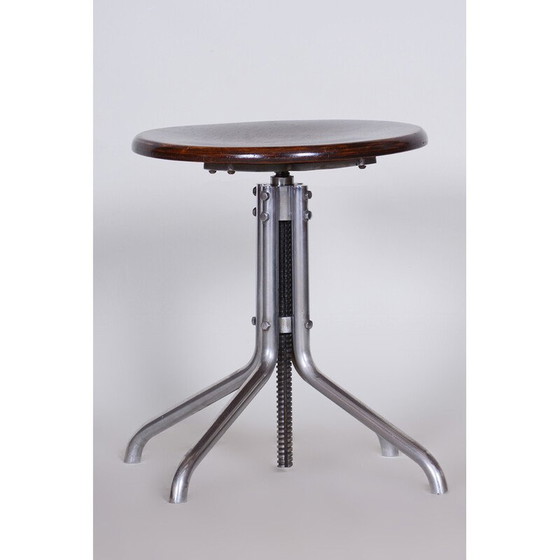 Image 1 of Vintage beukenhouten draaibare pianokruk van Mücke Melder, Tsjechië 1930