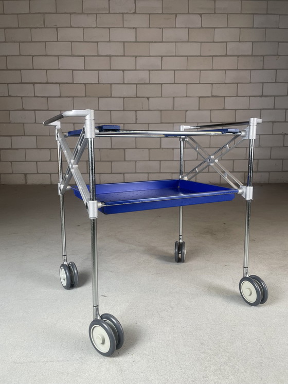 Image 1 of Kartell Oxo Serveerwagen/Trolley By Antonio Citterio (Blauw)