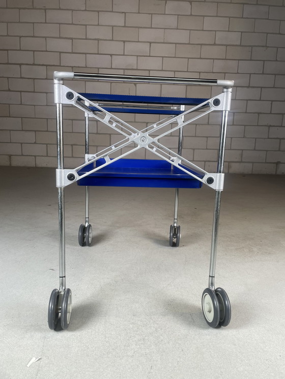 Image 1 of Kartell Oxo Serveerwagen/Trolley By Antonio Citterio (Blauw)