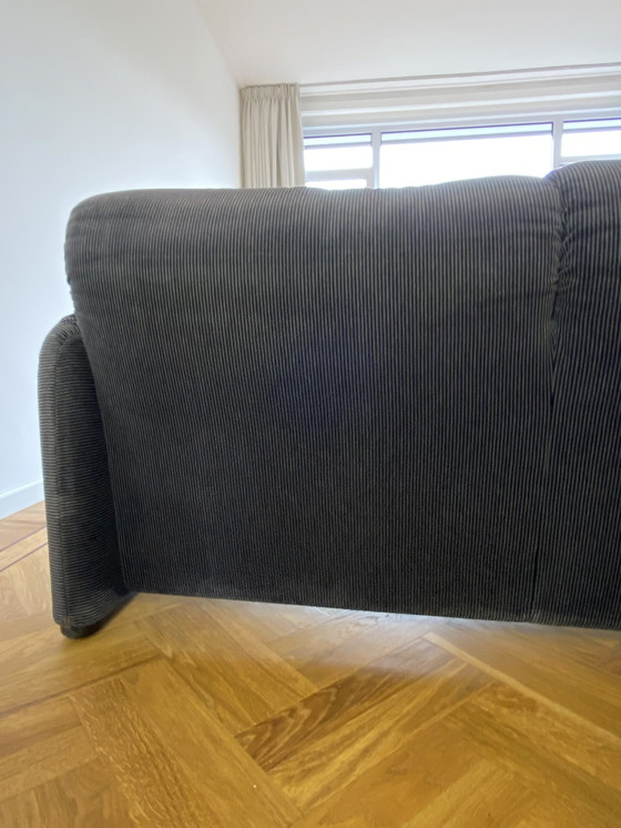 Image 1 of Cassina Maralunga Fluwelen 3-Zitsbank Vintage Vico Magistretti