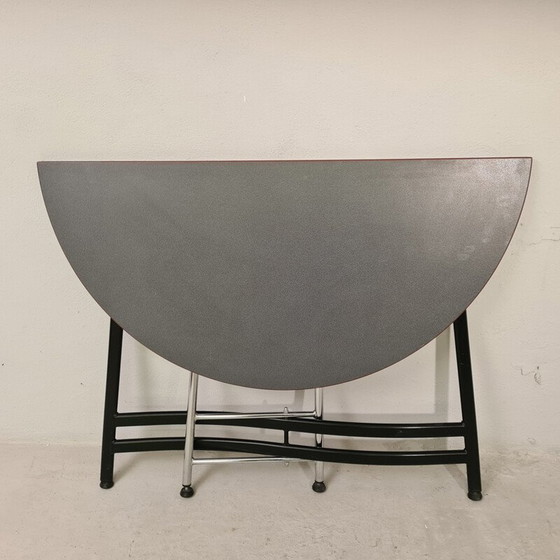 Image 1 of Vintage opvouwbare halve maan tafel door Eric Raffy voor Soca, 1980