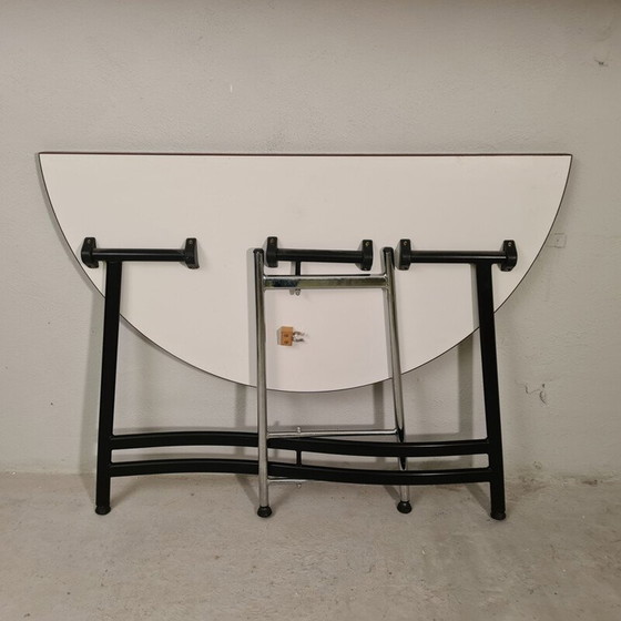 Image 1 of Vintage opvouwbare halve maan tafel door Eric Raffy voor Soca, 1980