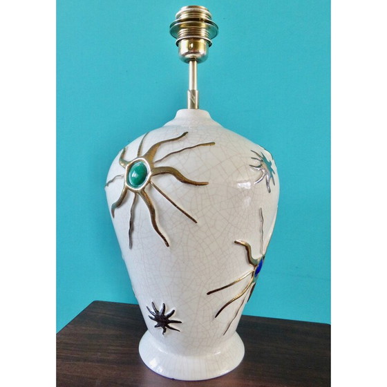 Image 1 of Vintage lamp voor La Faïencerie de Longwy, Frankrijk 1950
