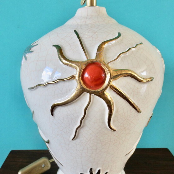 Image 1 of Vintage lamp voor La Faïencerie de Longwy, Frankrijk 1950