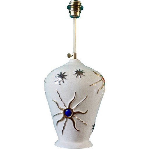 Vintage lamp voor La Faïencerie de Longwy, Frankrijk 1950