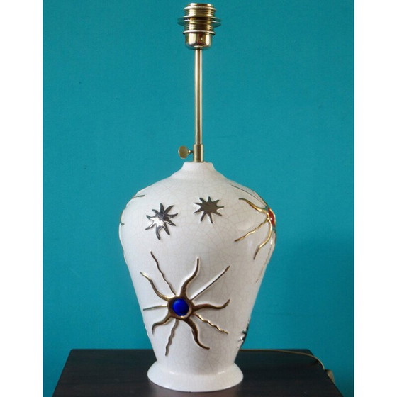 Image 1 of Vintage lamp voor La Faïencerie de Longwy, Frankrijk 1950