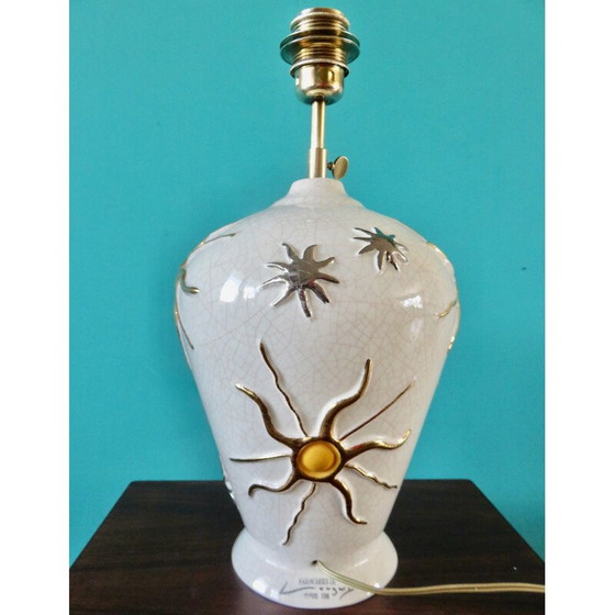 Image 1 of Vintage lamp voor La Faïencerie de Longwy, Frankrijk 1950