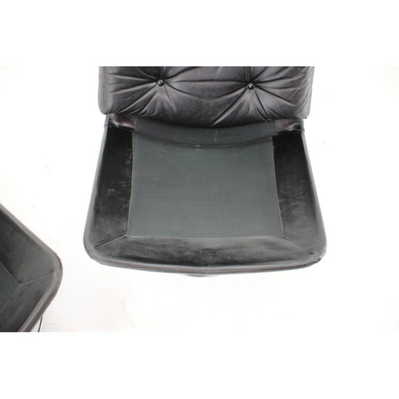 Image 1 of Paar vintage Peem leren lounge stoelen, Finland 1970