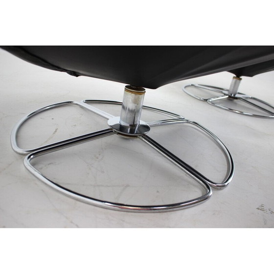 Image 1 of Paar vintage Peem leren lounge stoelen, Finland 1970