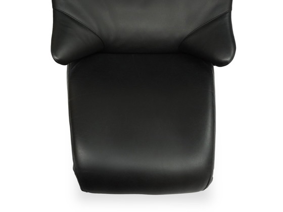 Image 1 of Wk Wohnen Solo 699 leren fauteuil / relaxfauteuil | zwart / crème wit | nr. 1/2