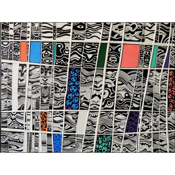 Image 1 of Vintage acryl op doek "Spring Vibes" door Alain Carpentier, 2022