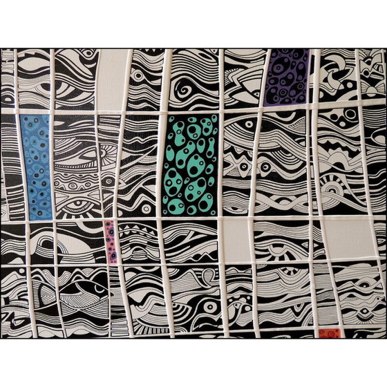 Image 1 of Vintage acryl op doek "Spring Vibes" door Alain Carpentier, 2022