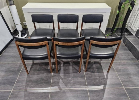 Image 1 of Suite van 6 Scandinavische stoelen van Zetel Behaagt, 1970