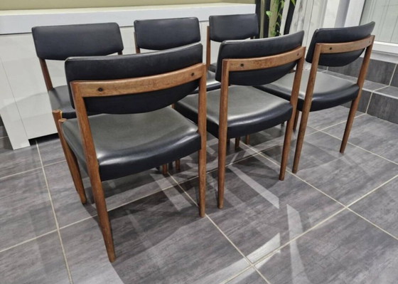 Image 1 of Suite van 6 Scandinavische stoelen van Zetel Behaagt, 1970