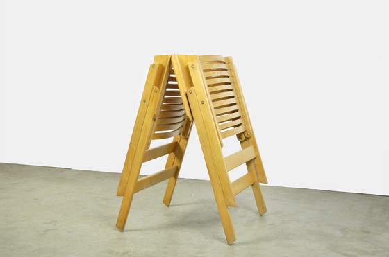 Image 1 of 2x Vintage Rex inklapbare fauteuils door Niko Kralj